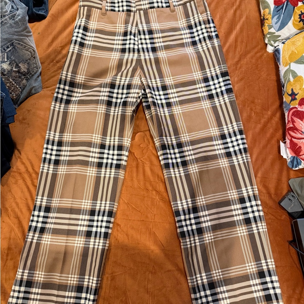 H&M Checkered Brown and Black Pants